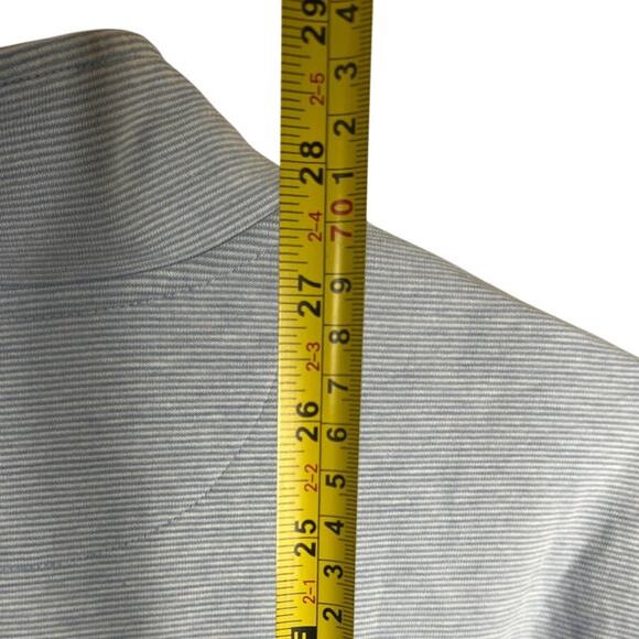 Vineyard Vines Large L Light Blue Striped 1/4 Zip Pullover Sweatshirt - Picture 3 of 6